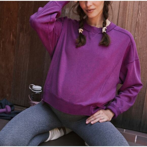 Free People Tops - NWT Free People Movement x Hatch Intercept Maternity Pullover Neon Purple Large